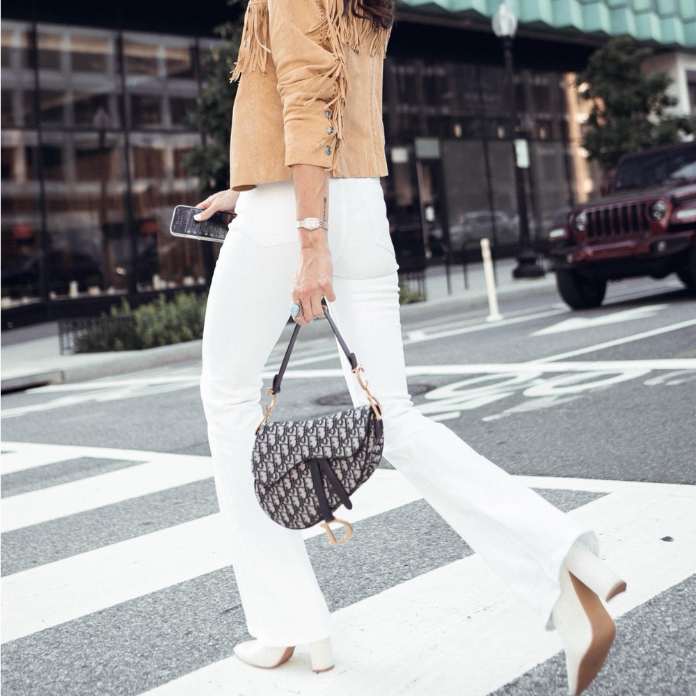 Christian Dior Saddle Bag – Oblique Canvas with Gold Hardware + Logo Strap - Picture 14 of 14